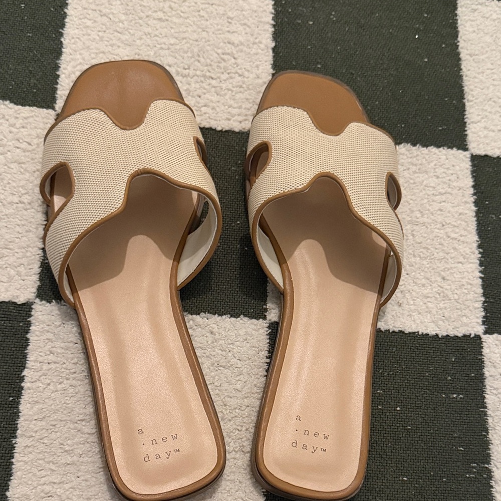 A New Day Women's Sandals in Tan and Cream